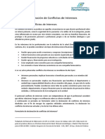 Declaración de Conflicto de Intereses