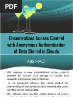 Decentralized Access Control With Anonymous Authentication of Data Stored in Clouds