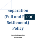 Separation (Full and Final Settlement) Policy.doc