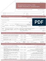 Health Decleration Form