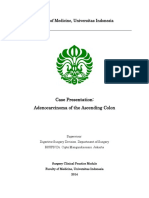 Case Presentation: Adenocarcinoma of The Ascending Colon: Faculty of Medicine, Universitas Indonesia