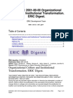 ED464521 2001-00-00 Organizational Culture and Institutional Transformation. ERIC Digest