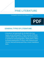 Philippine Literature: The Republic Literature of The Philippines Today