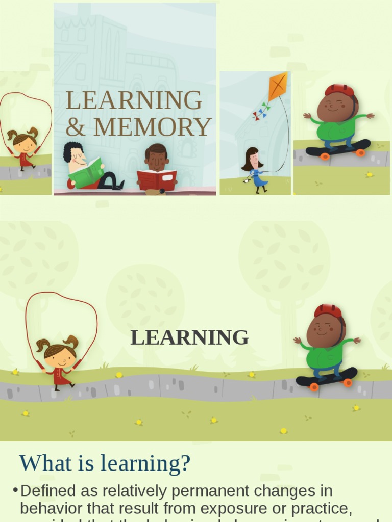 Learning & Memory PDF Classical Conditioning Memory