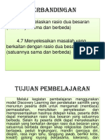 Perbandingan: 3.7 Menjelaskan Rasio Dua Besaran (Satuannya Sama Dan Berbeda)