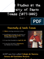 Medical Studies at The University of Santo Tomas (1877-1882)