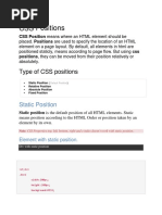 CSS Positions