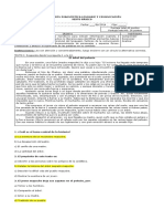 Prueba Diagnóstico Lenguaje y Comunicación 6