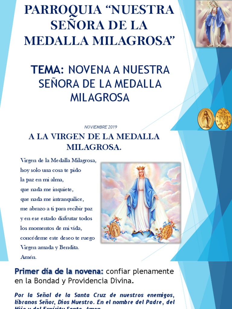Novena a la Virgen de la Medalla Milagrosa | PDF | María, madre de ...