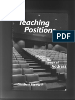 Teaching Positions. Difference, Pedagogy And The Power Of Address.