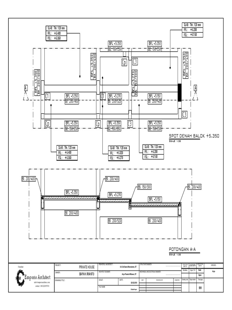 Slab: FFL: FSL: +5.150 +5.200 Thk. 120 MM Slab: FFL: FSL: +5.350 +5.400 ...