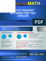 Find the length of the outer tangent between two circles
