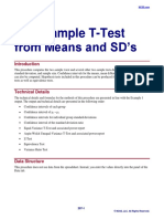 Difference Between Two Sample Means for T-test