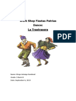 Work Shop Fiestas Patrias Dance: La Trastrasera