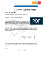 Lab Manual: Control Systems Design and Analysis: Using The Quanser Controls Board For NI ELVIS III