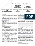 ACM SIGSOFT Word Template For Digital Library Publications: 1st Author 2nd Author 3rd Author