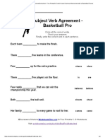 Subject Verb Agreement Worksheet - Free Printable Fourth Grade Grammar Worksheets With A Basketball Theme