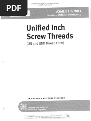 Asme B1.1 - 03 | PDF
