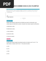 Exercícios Sobre Solução Tampao