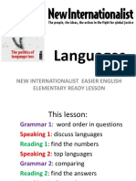 Languages: New Internationalist Easier English Elementary Ready Lesson