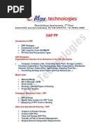 Sap PP Syllabus