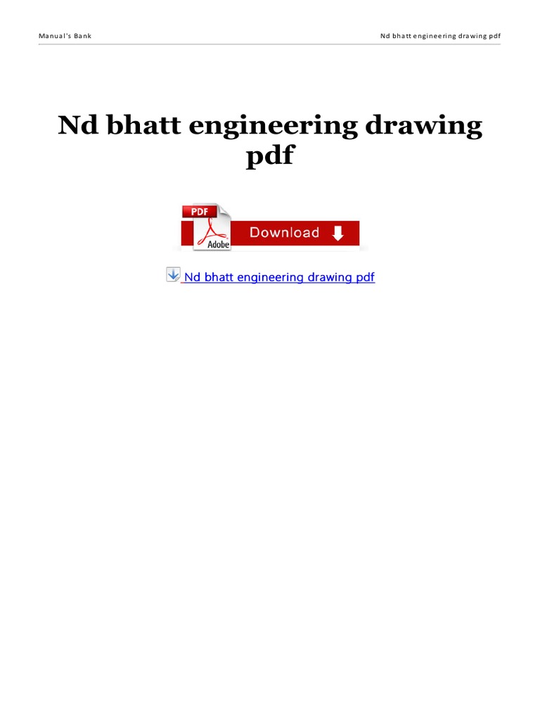 ND Bhatt Engineering Drawing PDF PDF E Books Media Technology