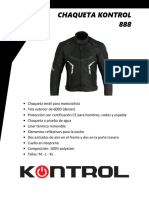 Ficha Tecnica Chaqueta KNT 888