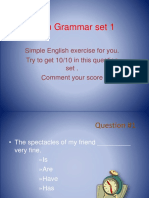 English Grammar set 1 quiz