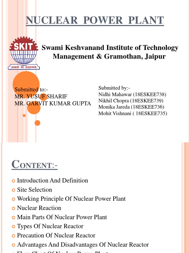 Nuclear Power Plant Overview and Insights | PDF | Nuclear Reactor ...