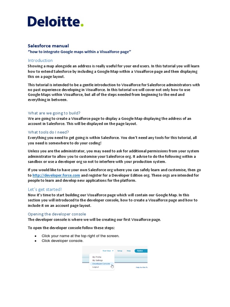 Deloitte NL Academy Salesforce Manual PDF | PDF | Command Line ...