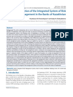 Implementation of The Integrated System of Risk Management in The Banks of Kazakhstan