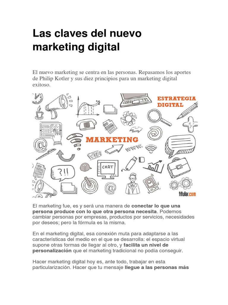 Claves del nuevo marketing digital | PDF | Marketing de motores de ...