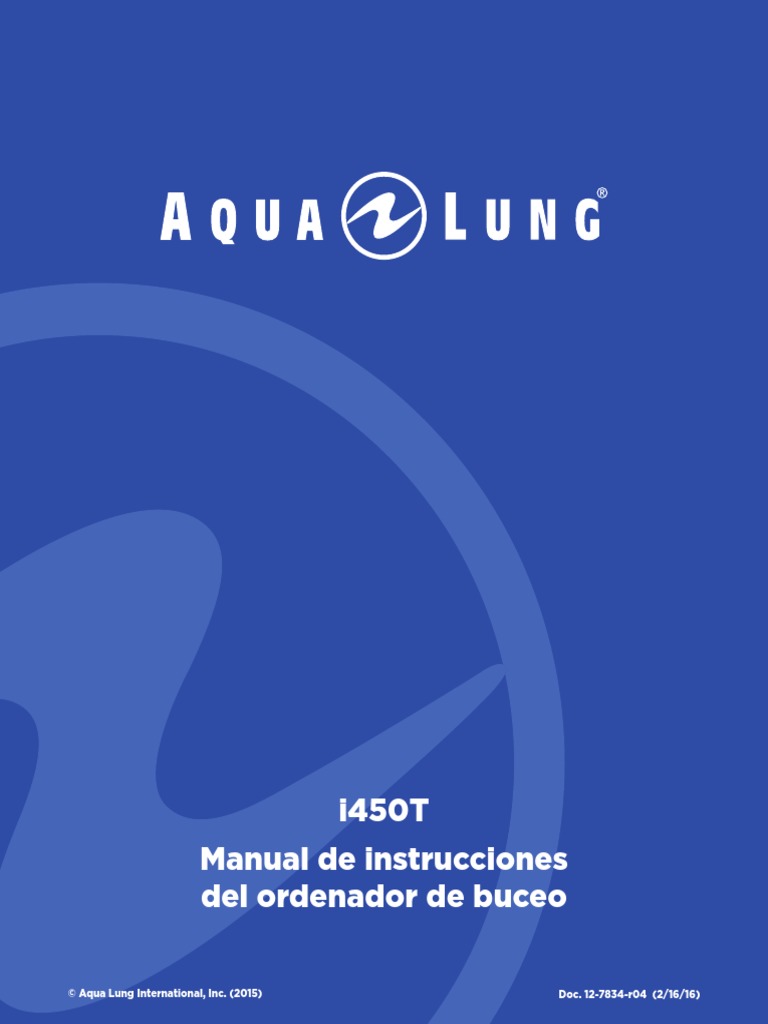 Manual Computador de Buceo i450TAqualung PDF Buceo bajo el agua