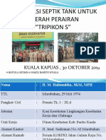 Sosialisasi Septik Tank Untuk Daerah Perairan "Tripikon S": Kuala Kapuas, 30 Oktober 201