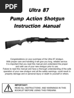 Ultra 87 Pump Action Shotgun Instruction Manual: Important!