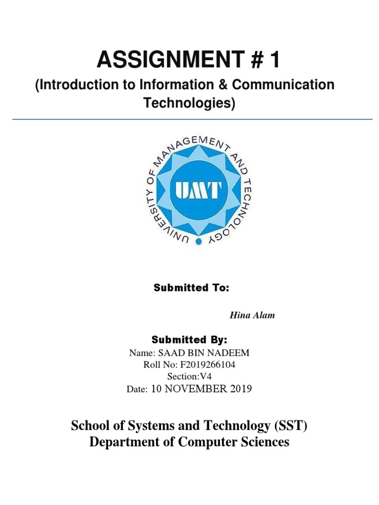 Intro to ICT Assignment Analysis | PDF