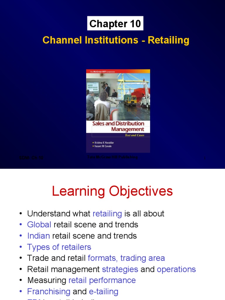 Channel Institutions - Retailing: SDM-CH 10 | PDF