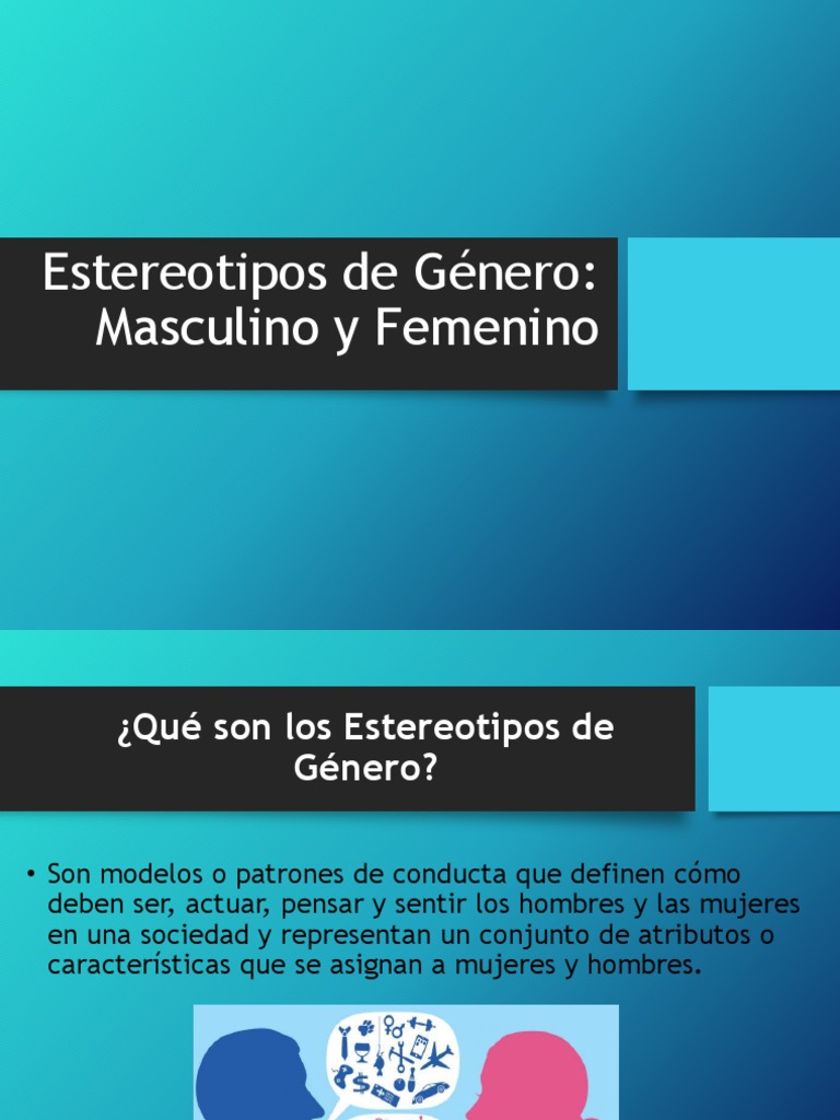Estereotipos de Género y su Impacto Social | PDF | Estereotipos | Mujer
