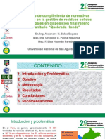 Alejandro N. Salas Begazo - Estudio de Cumplimiento de Normativas Vigentes en La Gestión de Residuos Solidos Municipales en Disposición Final PDF