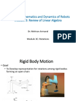 EN.535.426 Kinematics and Dynamics of Robots Module 3: Review of Linear Algebra