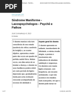 Síndrome Maniforme - Lacospsychelogos - Psychê e Pathos