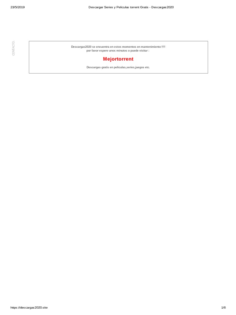 Descargar Peliculas Utorrent Gratis En Español Mejortorrent Descargar Torrent Gratis - Descargas2020 | PDF | Televisión de alta  definición | Formatos de medios