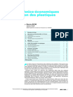 Aspects Technico-Économiques de L'utilisation Des Plastiques