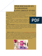 Los Grupos Sociales en La Época Colonial Venezolana