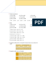 Matematicas Resueltos (Soluciones) Números - Proporcionalidad, Mezclas e Interés 3º ESO 1 Parte