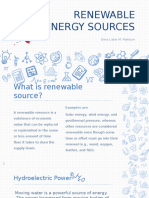 Renewable Energy Sources: Dens Lister M. Mahilum