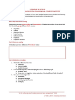 Literature in Elt 2019 Guidance On Preparing For The Discussion Group - Week 2 (3 Sept 2019)