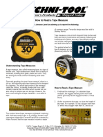 How To Read A Tape Measure: Our Thanks To Johnson Level For Allowing Us To Reprint The Following