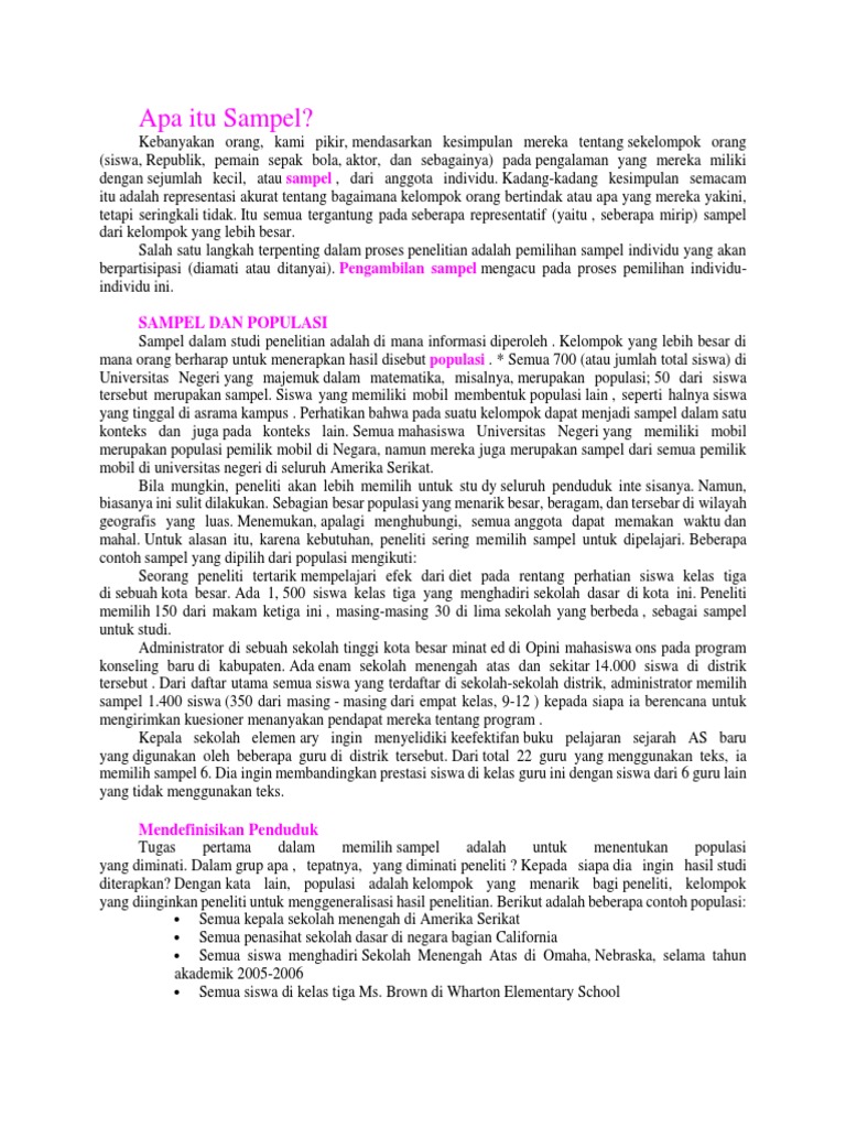 Apa Itu Sampel PDF