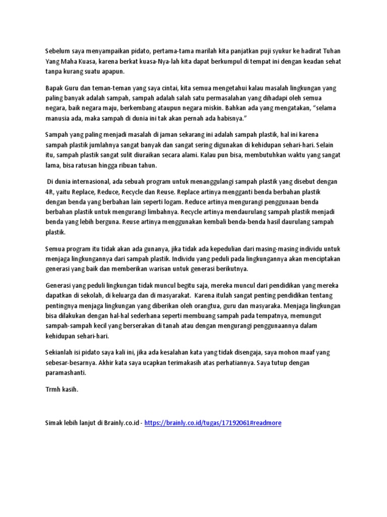 Contoh Pidato